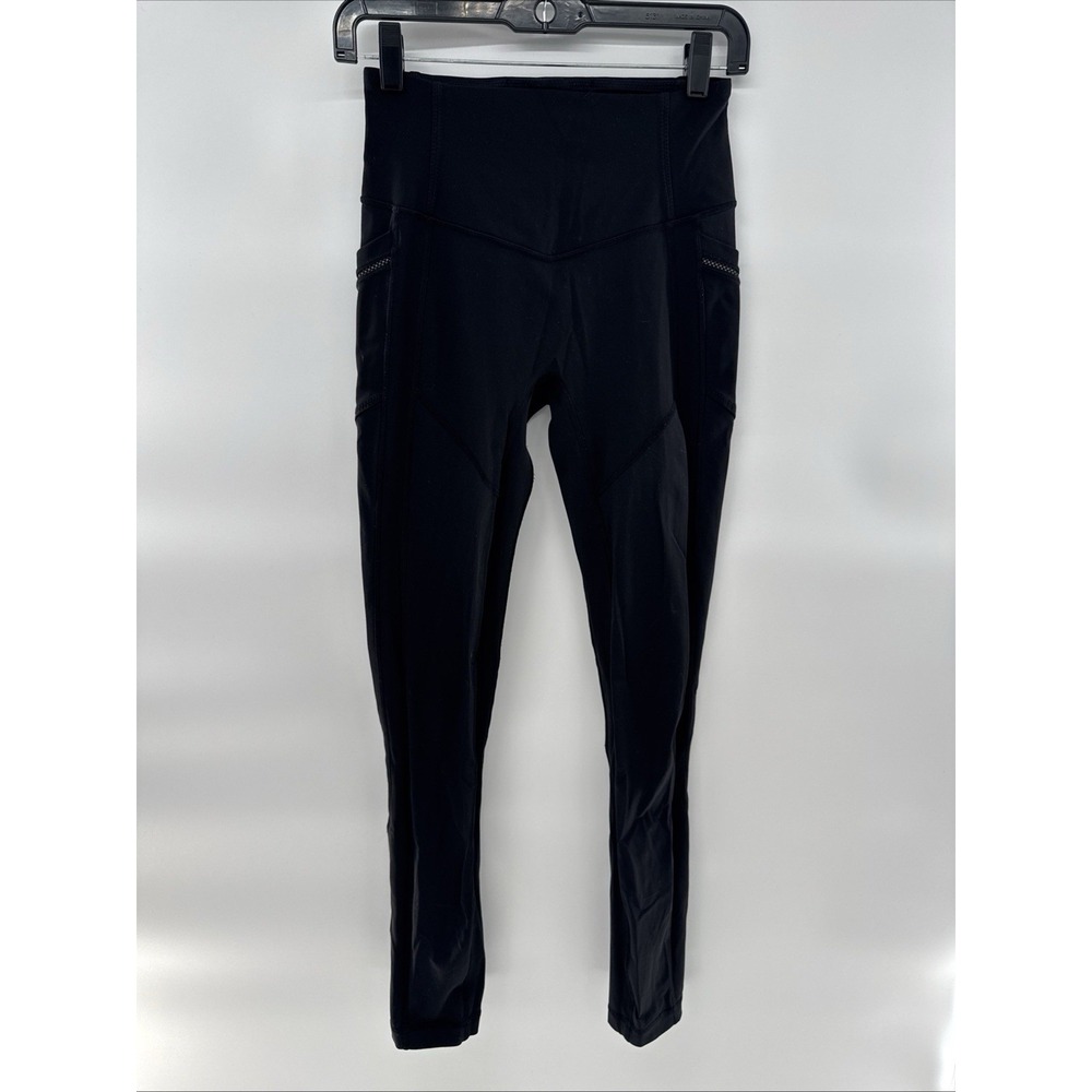 Lululemon Women's Tight Black Leggings With Reflector Pockets Size 2